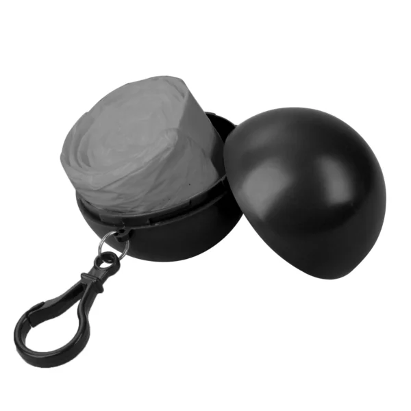 Mantelle Da Pioggia Con Logo Nero Aperto