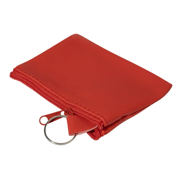 Portachiavi Con Portamonete Personalizzato Rosso