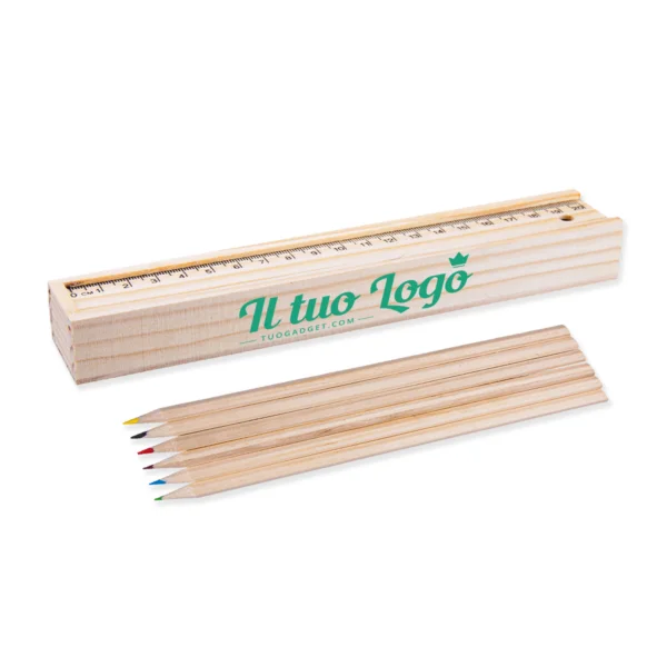 Set matite colorate Wood gadget personalizzato