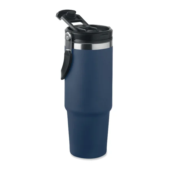 Bicchiere Termico Con Cannuccia Colore Blu