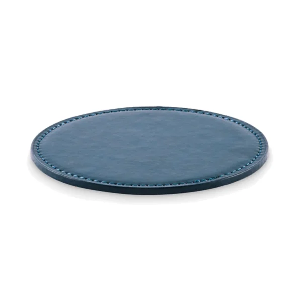 Sottobicchiere Similpelle Personalizzato Blu