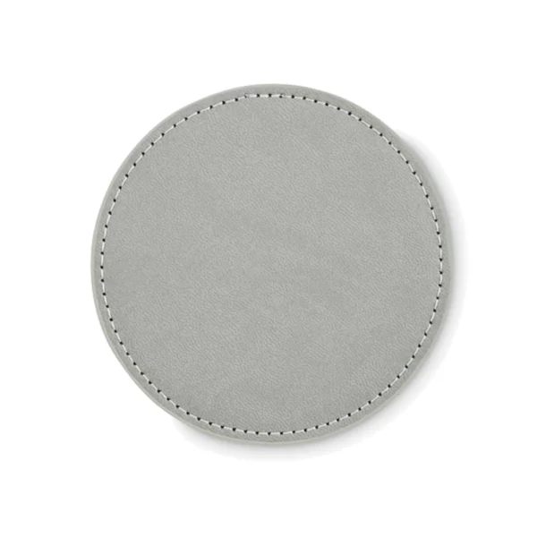 Sottobicchiere Similpelle Personalizzato Colore Grigio