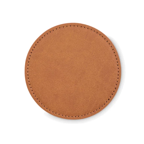 Sottobicchiere Similpelle Personalizzato Colore Marrone