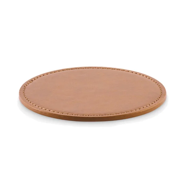 Sottobicchiere Similpelle Personalizzato Marrone