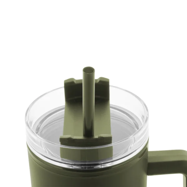Tazza Termica Con Manico Coperchio Con Cannuccia