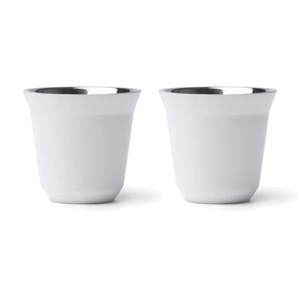 Tazzine Caffe Acciaio Colore Bianco