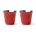 Tazzine Caffe Acciaio Colore Rosso