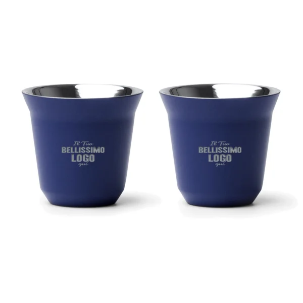 Set tazzine caffè Metal 80 ml gadget personalizzato