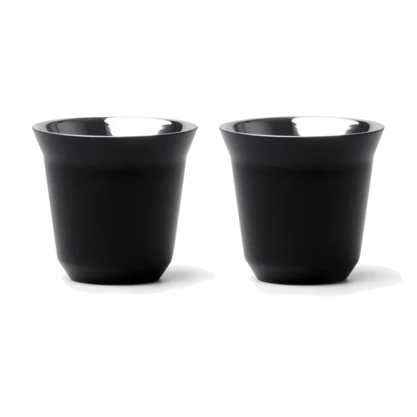 Tazzine Caffe Acciaio Nero