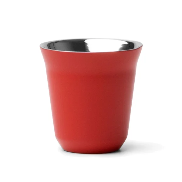 Tazzine Caffe Inox Colore Rosso